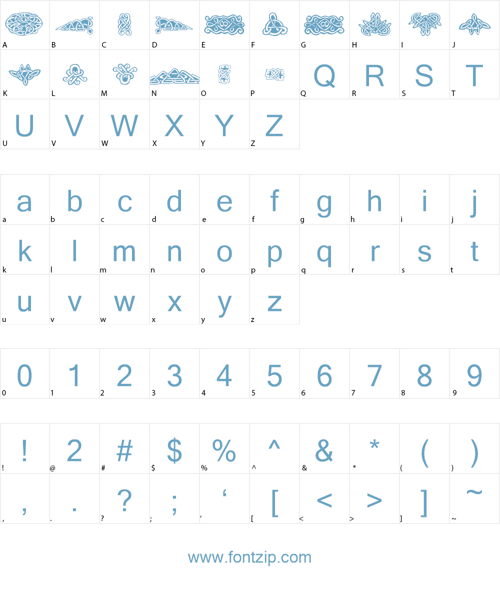 Tattoo No1 Font Character